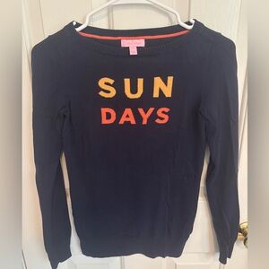 Lilly Pulitzer Navy Marielle Sun Days Cotton Sweater